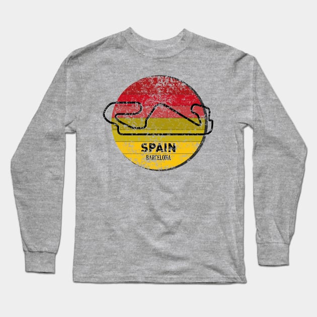 Barcelona Spain Track Long Sleeve T-Shirt by Worldengine